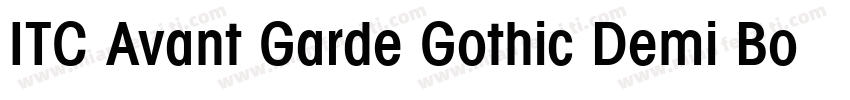 ITC Avant Garde Gothic Demi Bold字体转换